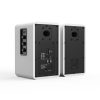 3D Mirrored Bookshelf Speaker in a White Cabinet with RGB LED Abyss Effect Lighting-2