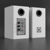 4-inch Bookshelf Speaker with Yellow Exposed-Cone Woofer in White Enclosure-5