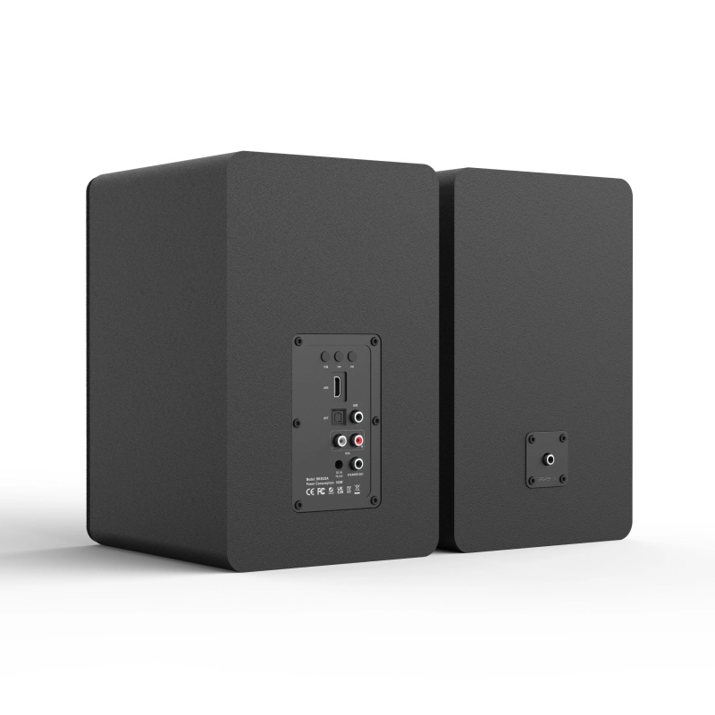 5-inch Bookshelf Speaker with Blue Woofer in a Black Enclosure-8